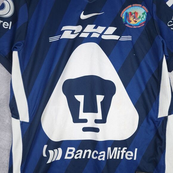 Nike Pumas UNAM Jersey Mens Small Blue 2020/21 Away Football Soccer Dri Fit - Picture 5 of 16